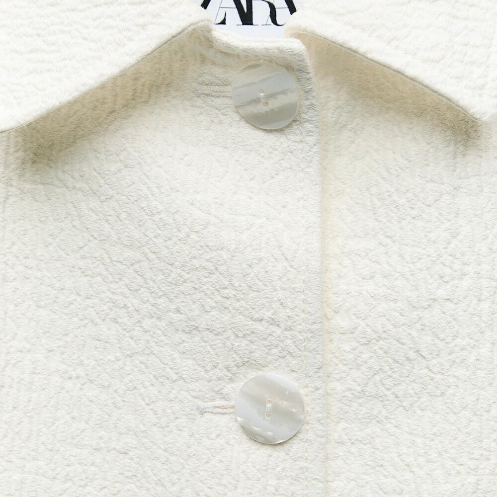 Zara Women TEXTURED COAT Size M NEW WITH TAG! - Picture 9 of 9
